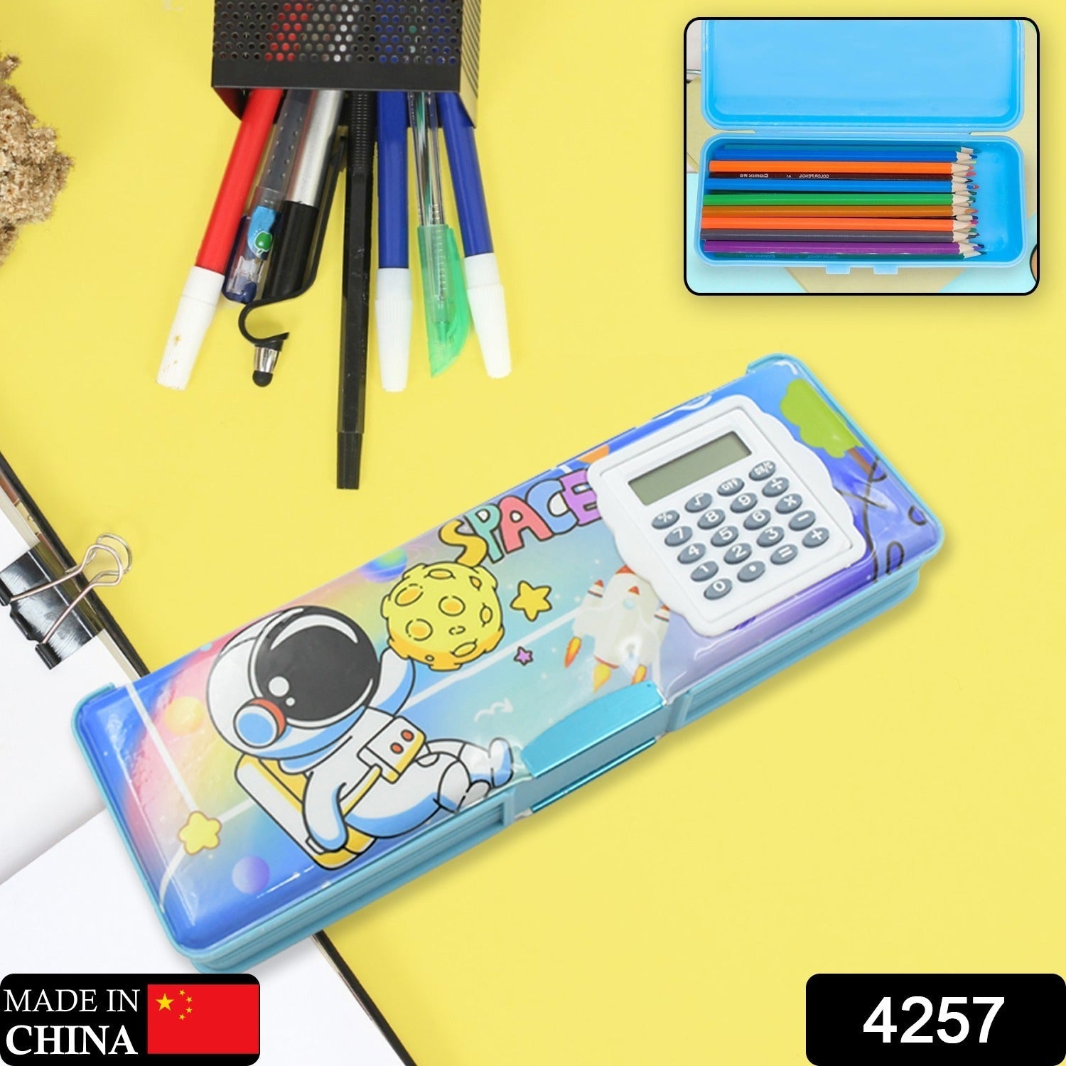 4257 Double Sided Magnetic Geometry Box, Pencil Box with Calculator for Boys Art Plastic Pencil Box for Girls and Boys 4257 Double Sided Magnetic Geometry Box, Pencil Box with Calculator for Boys Art Plastic Pencil Box for Girls and Boys